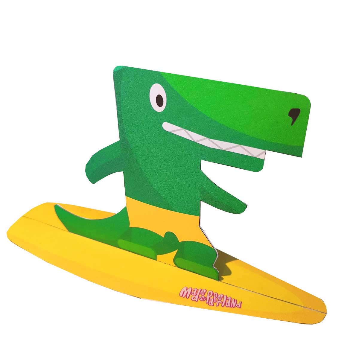 Крокодил сёрфер из бумаги