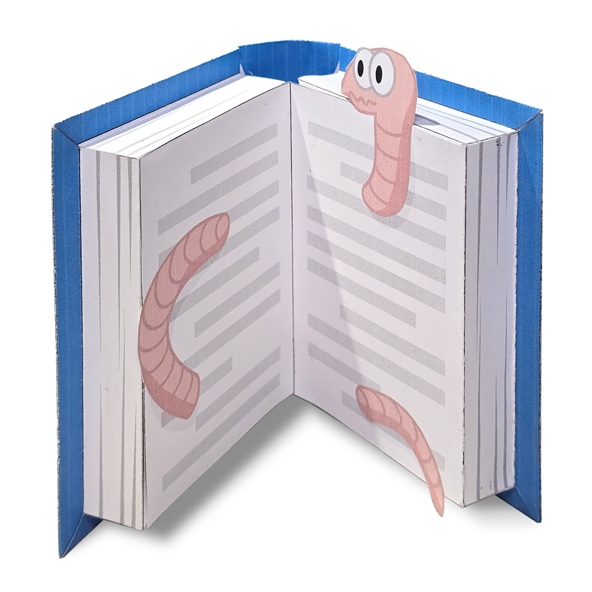 Книжный червь из бумаги
