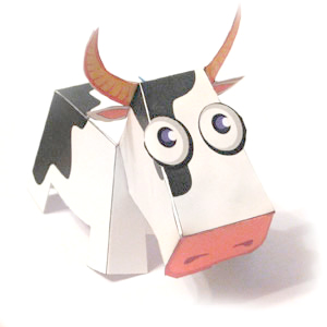 Корова из бумаги