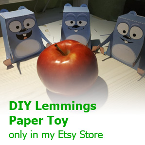 DIY Grizzy Lemmings Paper Box